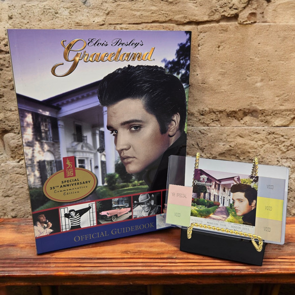 Elvis Presley's Graceland Tour Stub and 35th Anniv. Ed. RARE Official Guidebook - Picture 1 of 15